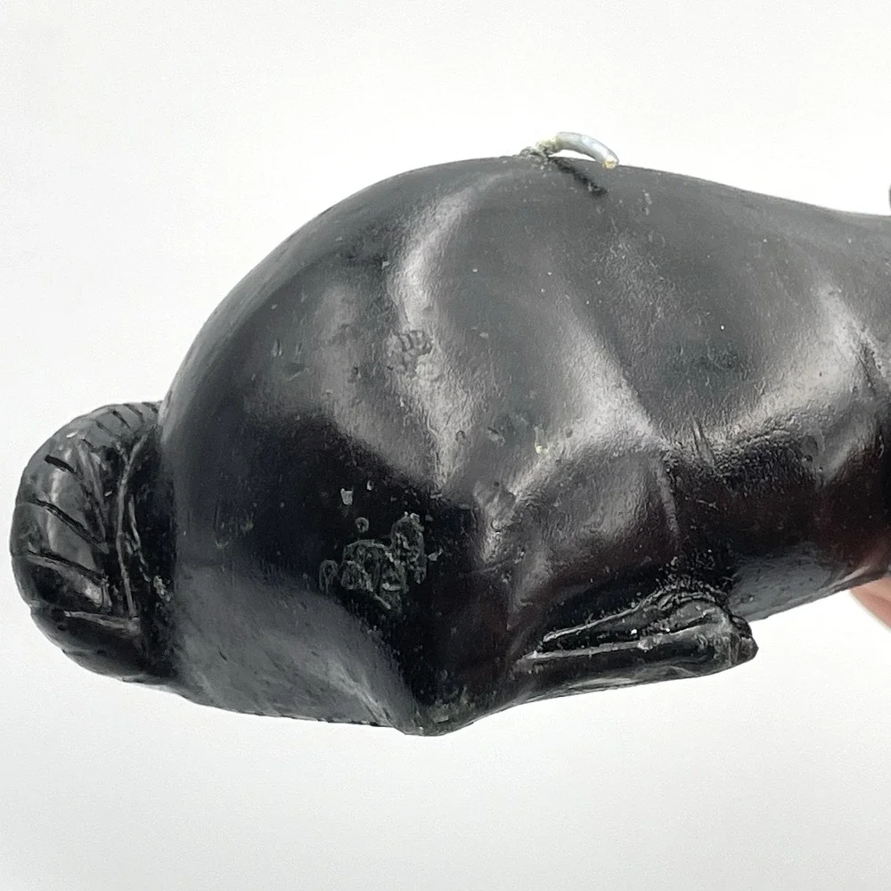 Vintage 1990s Old Navy Supply Company Black Rat Mouse Candle Halloween 9.3 Oz